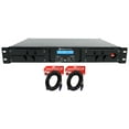 thumbnail image 1 of Rockville D12 5000w Peak/1400w RMS 2 Channel Power Amplifier Pro/DJ Amp+Cables, 1 of 11