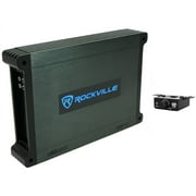 Rockville DBM12 2000w 2 Ohm Marine/Boat Mono Amplifier Amp w/Covers+Bass Remote