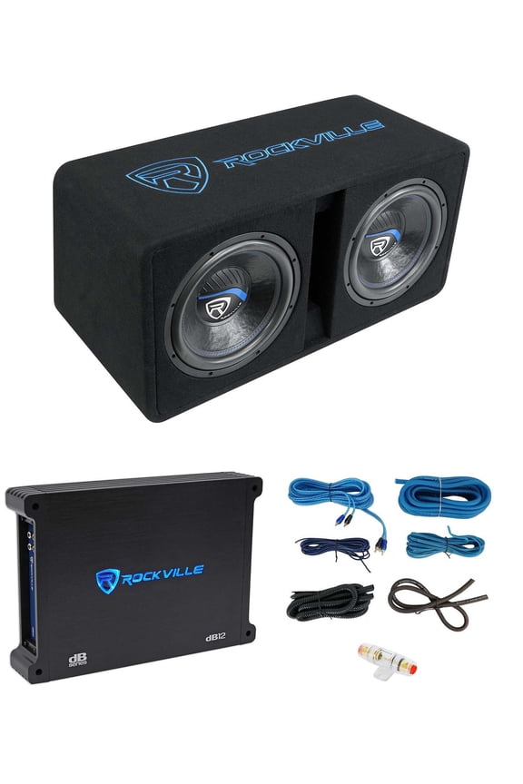 DK512 PACKAGE Dual 12" 2800w K5 Car Subwoofer Enclosure+DB12 Amplifier