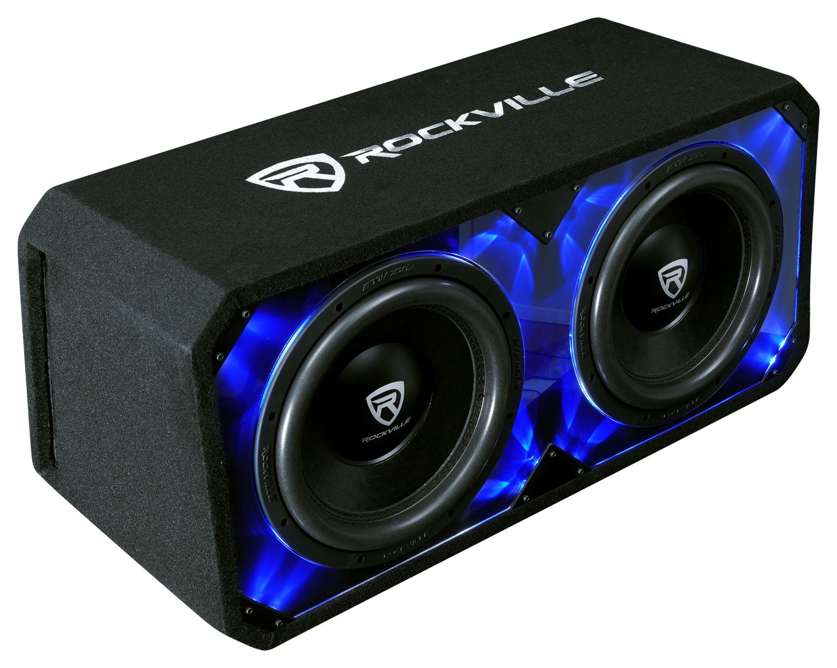 Rockville DV12K6D1 Dual 12" 4800w Car Audio Subwoofers Plexi Sub Enclosure Box