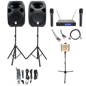 Rockville Dual 12" Android/iphone/ipad/Laptop/Tablet Pro Karaoke Machine/System