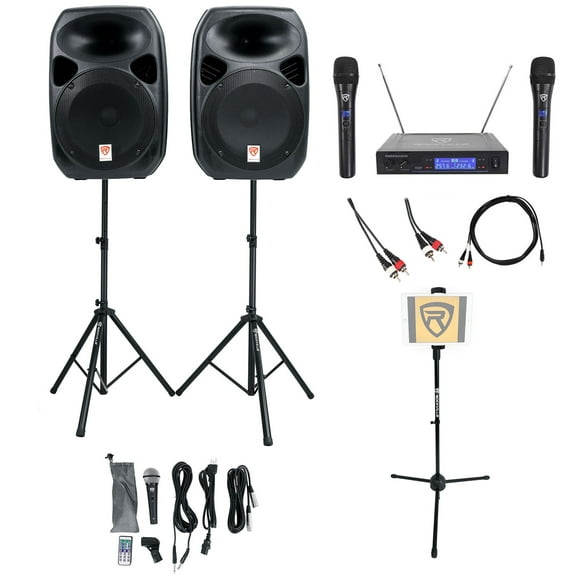 Rockville Dual 12" Android/iphone/ipad/Laptop/Tablet Pro Karaoke Machine/System