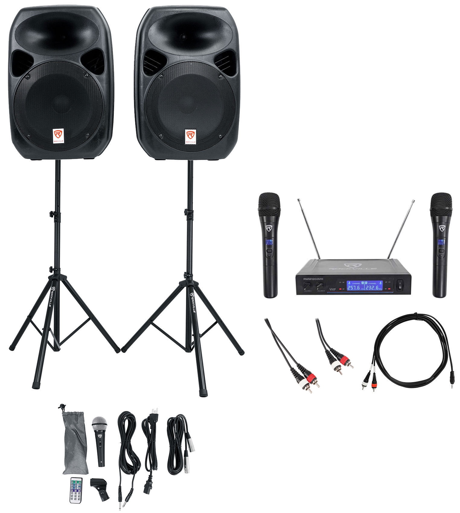 Rockville Dual 12" ipad/iphone/Android/Laptop/TV Youtube Karaoke Machine /System