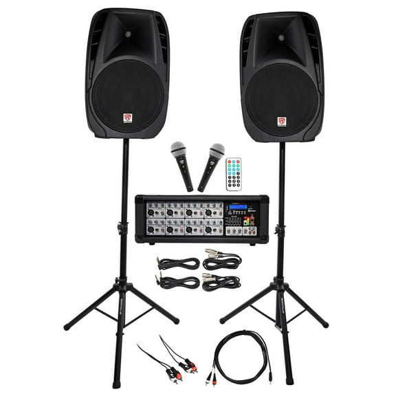 Rockville Dual 15" Android/iphone/ipad/Laptop/TV Youtube Karaoke Machine/System