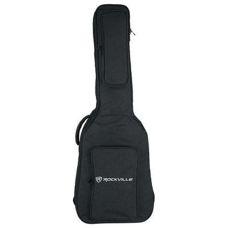 Rockville EGB25-BK Padded Electric Guitar Gig Bag with Neck Pad + Secure Strap