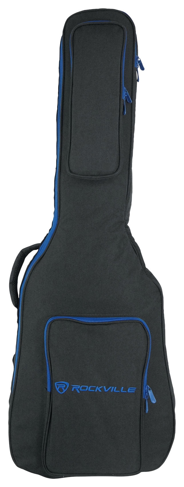 Rockville EGB25-BLU Padded Electric Guitar Gig Bag with Neck Pad + Secure Strap