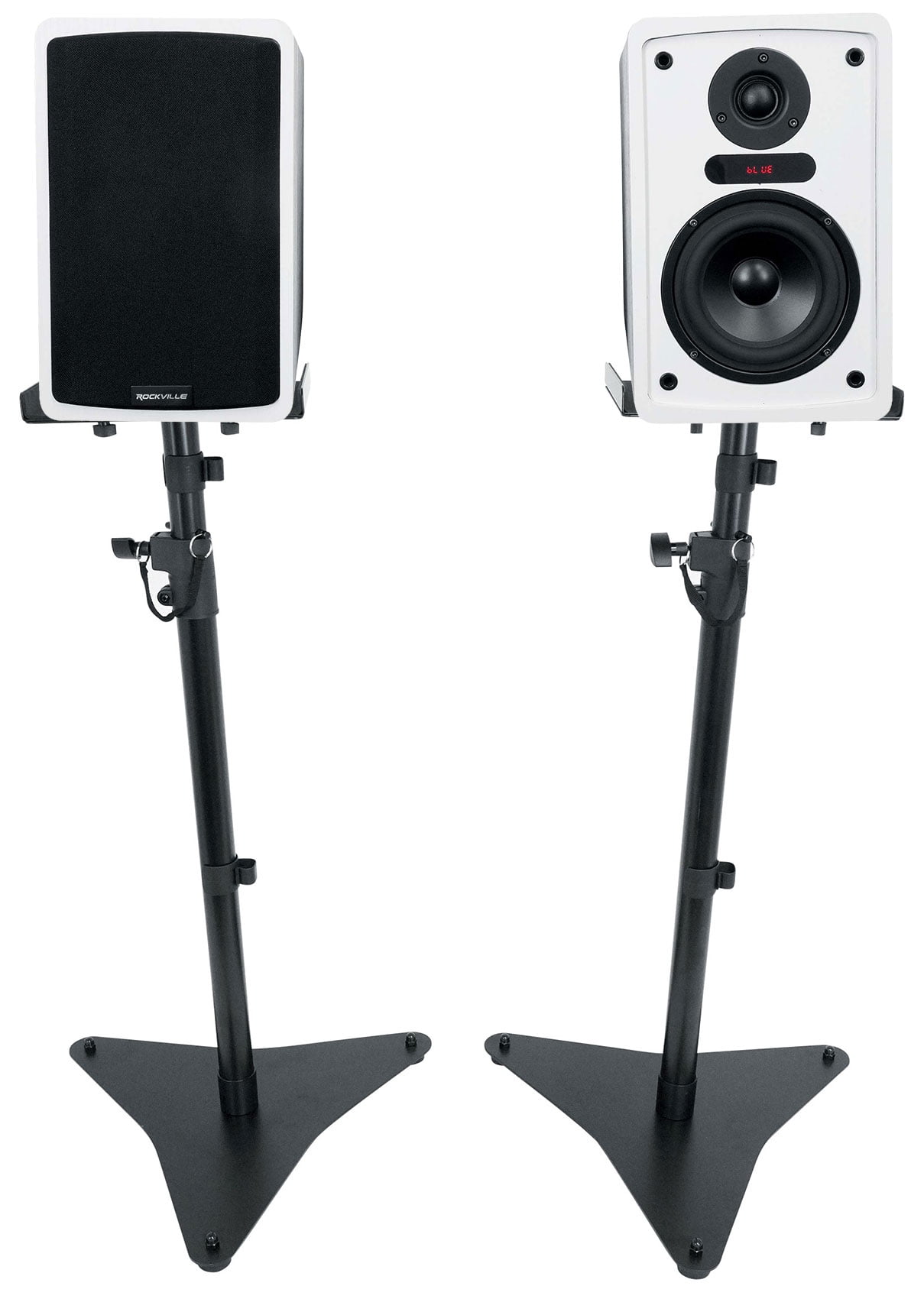 Rockville RVSM5 Pair Studio Monitor Bookshelf Speaker Stands w
