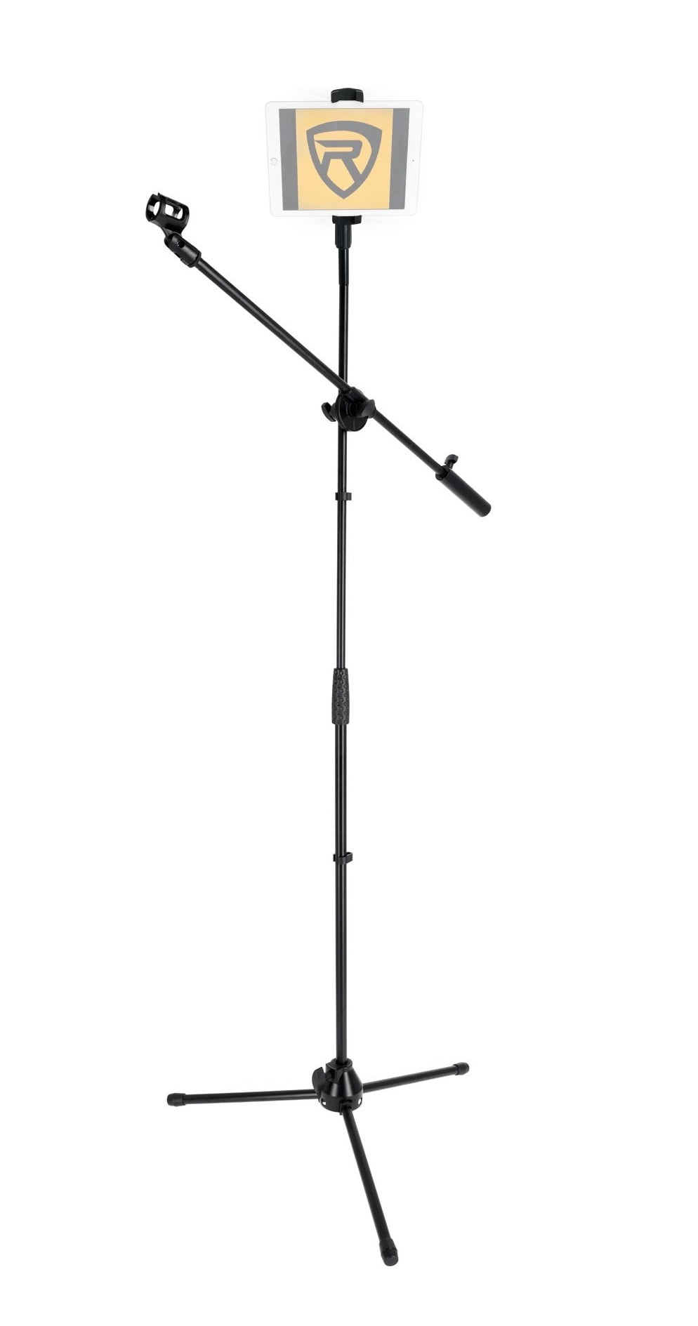 Rockville GIGSTAND DUAL Microphone+Tablet/Smartphone Mic Stand For Karaoke Party