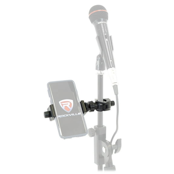 Rockville IPS55 Smartphone Mount w/360 Swivel For Boom Mic Microphone Stand