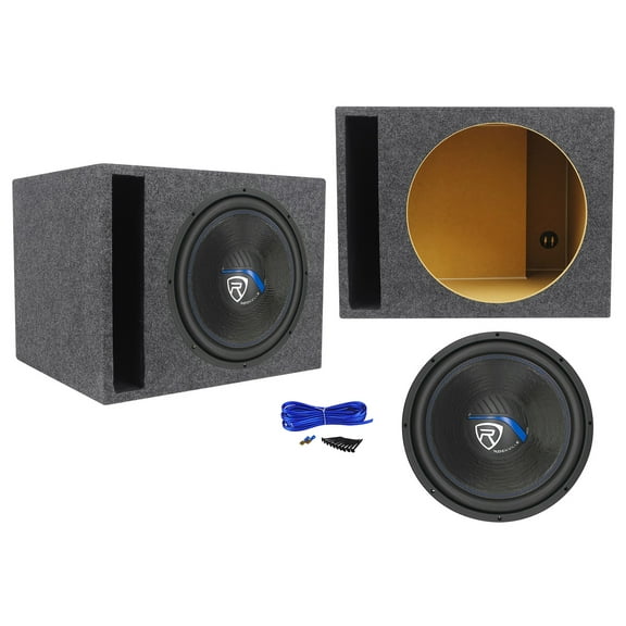 Rockville K5 W15K5S2 15" 2000 Watt 2 Ohm Car Subwoofer+Vented Sub Box Enclosure