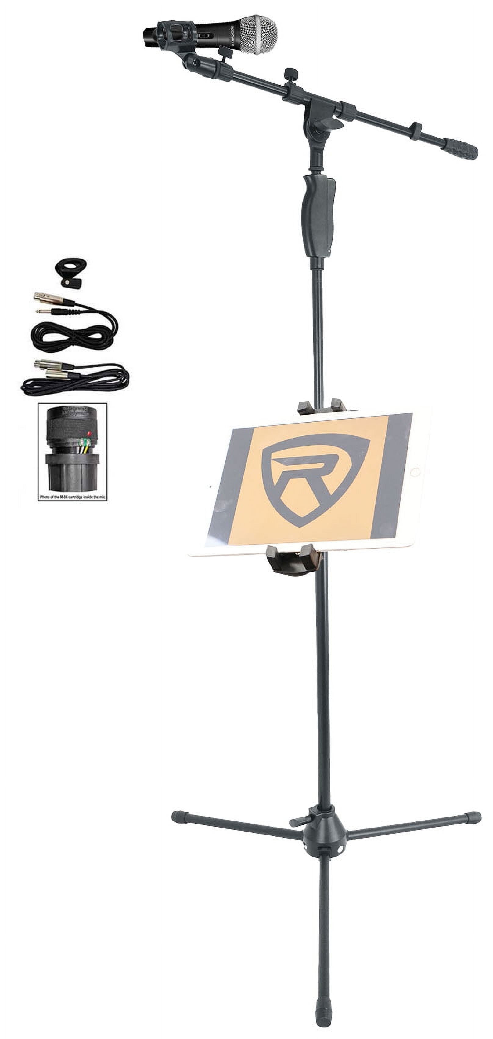 Rockville Karaoke Microphone+Quick Release Mic Stand+Tablet/iPad/iPhone Mount