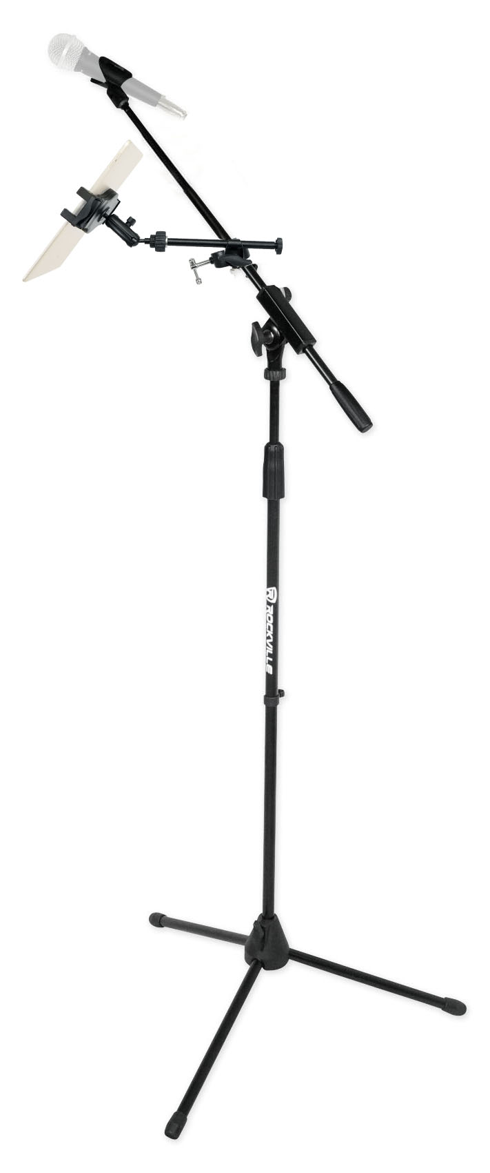 Rockville Karaoke Performance Mic Stand w/ Boom+Smartphone/Tablet/iPad Mount