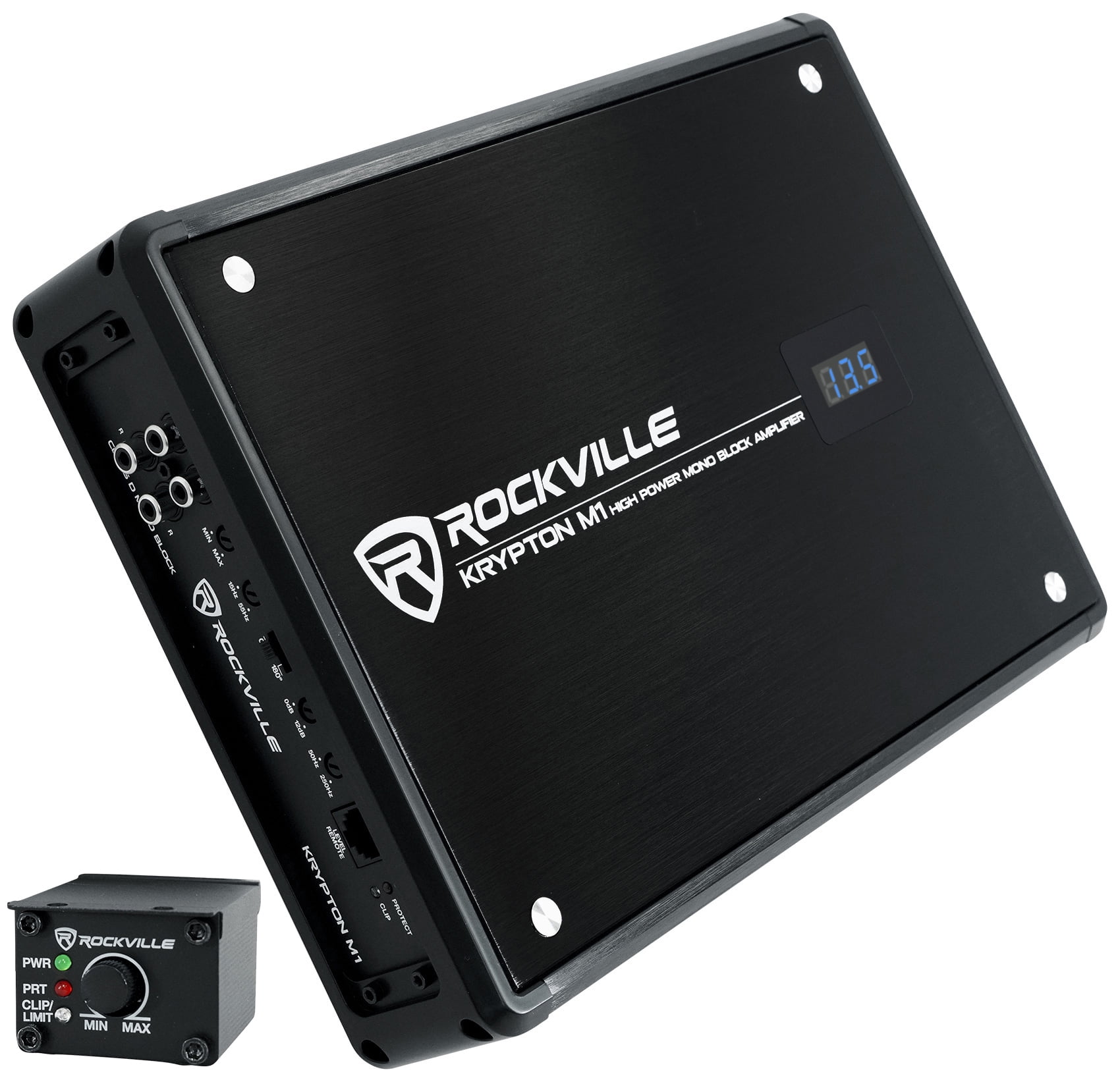 Rockville Krypton-M1 2000w Peak/500w RMS Mono 1 Ohm Car Amplifier Amp+Remote