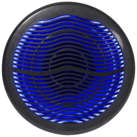 Rockville MS10LB 10" 2400 Watt Black Marine/Boat 10" Free Air Subwoofer with LED