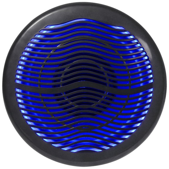 Rockville MS10LB 10" 2400 Watt Black Marine/Boat 10" Free Air Subwoofer with LED