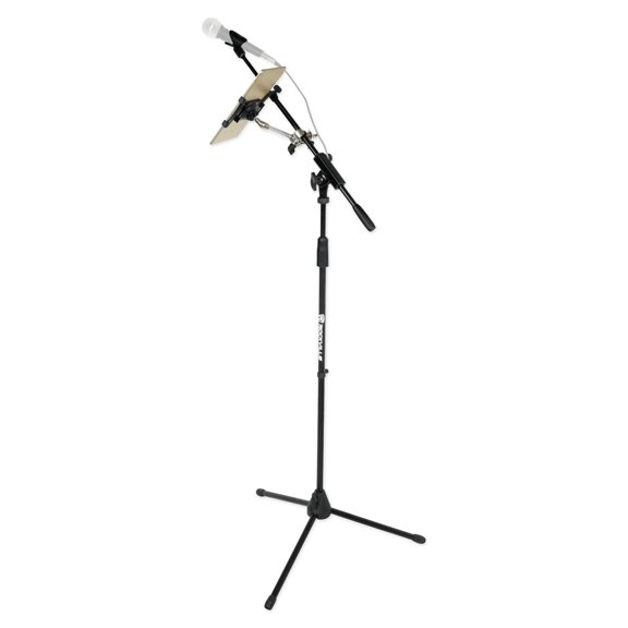 Rockville Microphone Mic Stand w/ Boom+Tripod Base+Smartphone/Tablet/iPad Mount