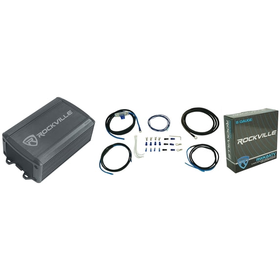 Rockville PS20 2-Channel Bluetooth Micro Amplifier with RWK8ATV 8 AWG ...