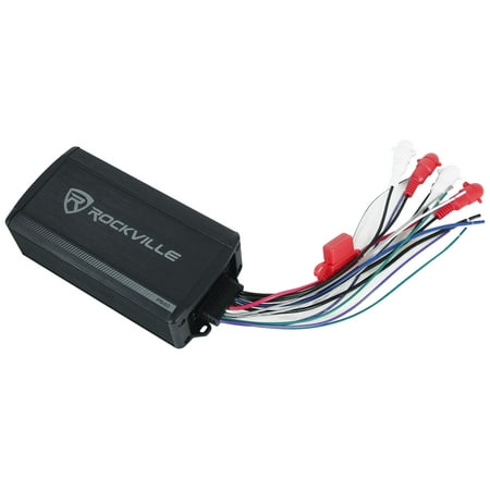 Rockville PS40 4 Channel ATV/UTV/Motorcycle Bluetooth Amplifier IP65 Micro Amp