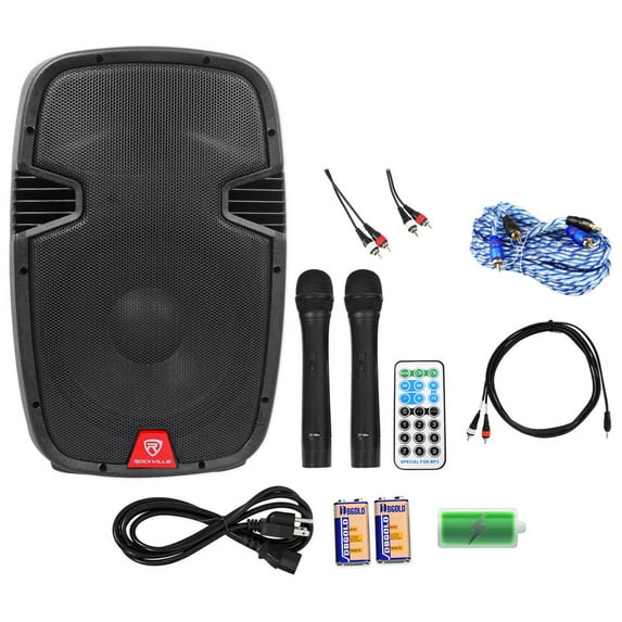 Rockville Powered 12" Rechargeable Youtube iPad/iPhone/Laptop Pro Karaoke System