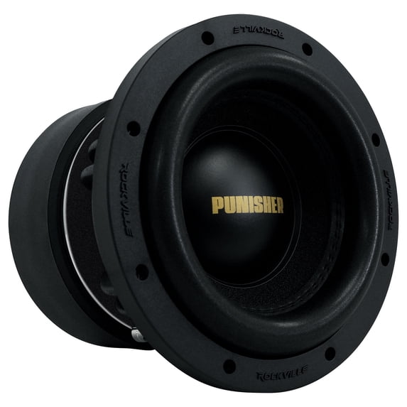 Rockville Punisher 8D2 8in 3000w Peak 750w RMS Competition Car Audio Subwoofer Black