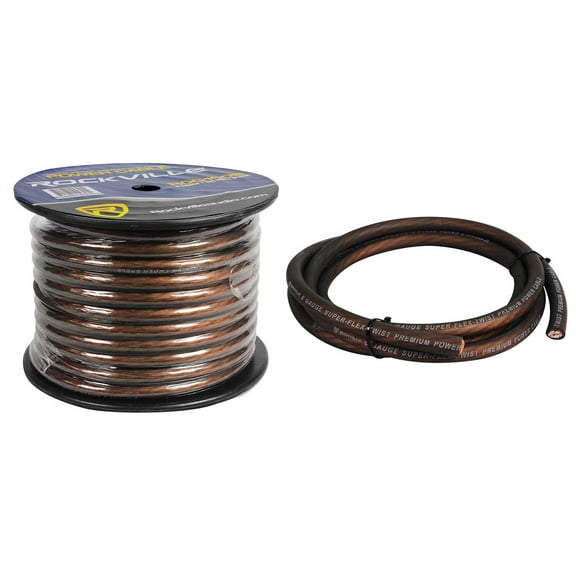 Rockville R0G100 BLACK 0 Gauge 100 Foot Spool Car Amp Power/Ground Wire Cable