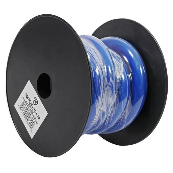 Rockville R0G5BLUE 0 Gauge AWG 5 Ft. Blue Car Amp Ground Wire Cable-High Grade