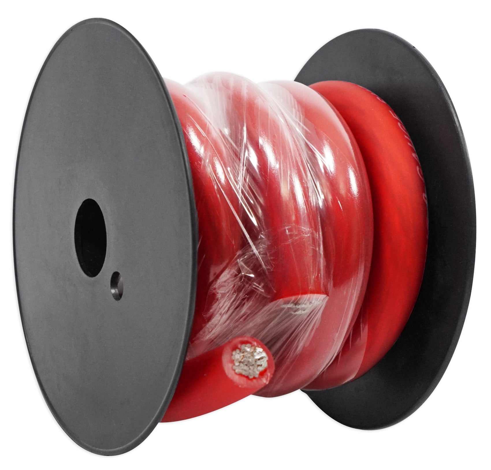 Rockville R0G5RED 0 Gauge AWG 5 Foot Red Car Amp Ground Wire Cable - High Grade