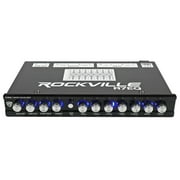 Rockville R7EQ 1/2 Din 7 Band Car Audio Equalizer EQ w/ Front, Rear + Sub Output