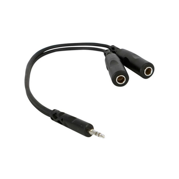 Rockville RC135TRS 3.5mm Male to Dual 1/4" TRS Female Headphone Splitter Cable