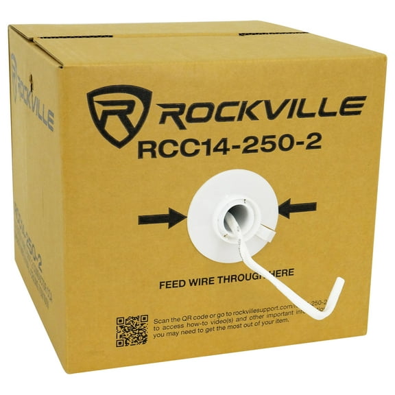 Rockville RCC14-250-2 CL2 Rated 14 AWG 250' CCA Speaker Wire In Wall Ceiling 70V