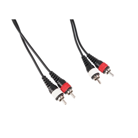 Rockville RCDR10B 10' Dual RCA to Dual RCA Pro Audio Cable 100% Copper