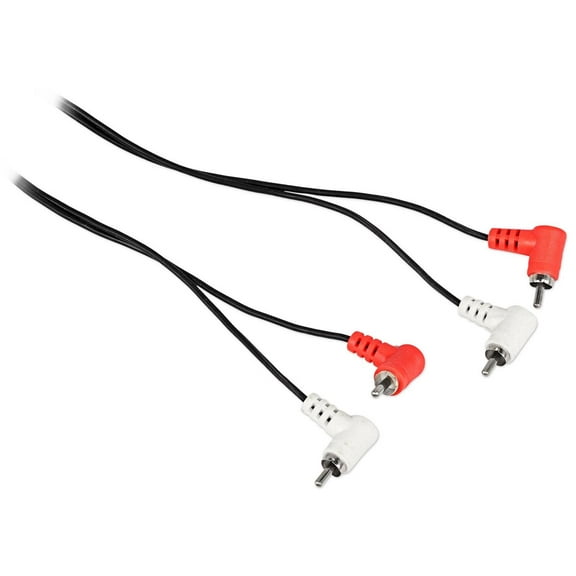 Rockville RCDR3RR 3' Dual RCA to Dual RCA Right Angle Cable 100% Copper