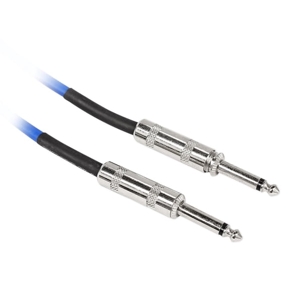 Rockville RCGT1.5BL 1.5' 1/4'' TS to 1/4'' TS Guitar/Unbalanced Signal Cable