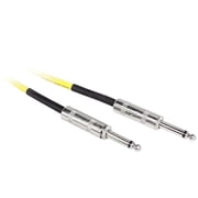 Rockville RCGT3.0Y 3 Ft 1/4" TS Unbalanced Guitar / Instrument Cable, 24 AWG OFC, Nickel Plated Connectors, 90 Percent Shield, Yellow