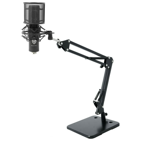 Rockville RCM PRO Recording Condenser Microphone+Desktop Boom Arm Mic Stand