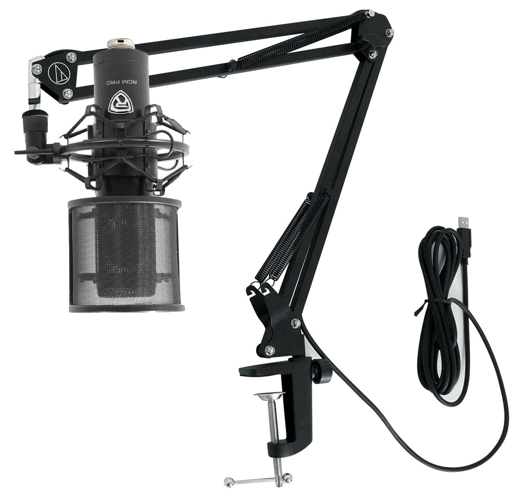 Rockville RCM PRO Studio/Recording Condenser Microphone+Audio Technica Boom Arm