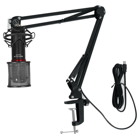 Rockville RCM SR Studio/Recording Condenser Microphone Mic and Audio Technica Boom