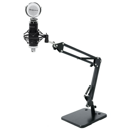 Rockville RCM03 Studio Recording Condenser Microphone+Desktop Boom Arm Mic Stand