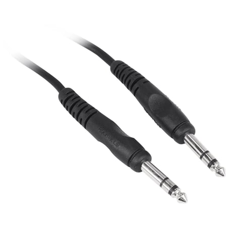 Rockville RCTR125B 25' 1/4'' TRS to 1/4'' TRS Cable, Black, 100% Copper