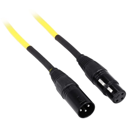 Rockville RCXFM6P-Y Yellow 6' Female to Male REAN XLR Mic Cable 100% Copper