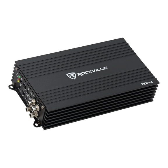 Rockville RDF-4 4-Channel Class D Car Amplifier, 1400w Peak / 700w RMS, Compact Design, Tiffany RCA