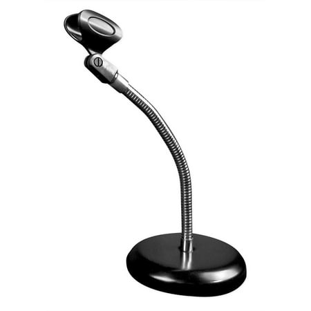 Rockville RDMS6 Studio Desktop Mic Stand w 11.8" Gooseneck+Round Weighted Base