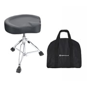 Rockville RDS60 Double Braced Drum Throne with Travel Bag Black