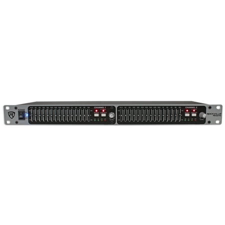 Rockville REQ215 Dual 15 Band 1/3 Octave Graphic Equalizer w/ Sub-Output!