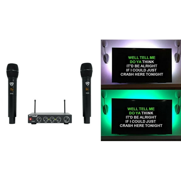 Rockville RKI65BT Karaoke Microphone System For Tablet/Smatphone/Laptop/TV+LED's