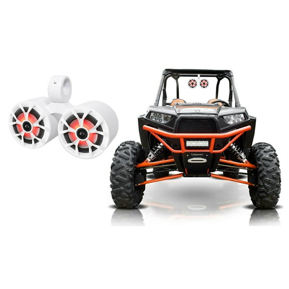 Rockville RKL65MBW Dual 6.5" 700 Watt Tower LED Speakers For RZR/ATV/UTV/Cart