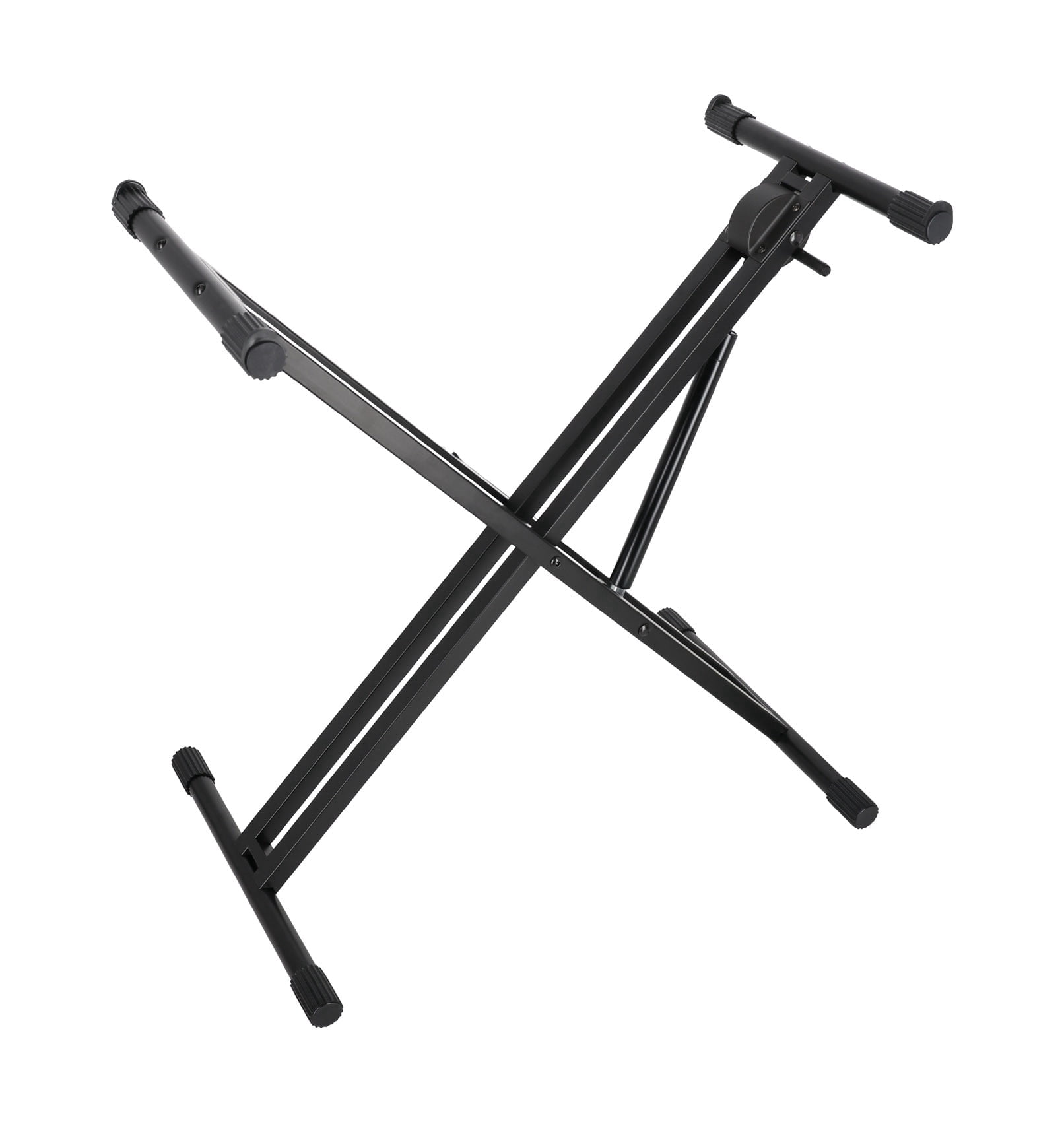 Rockville RKS-AIR Heavy Duty Steel Double-X Keyboard Stand, Hydraulic Air Powered One-Button Gas Spring Adjustment – Black