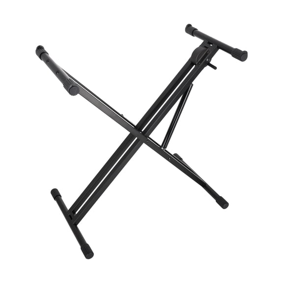Rockville RKS-AIR Heavy Duty Steel Double-X Keyboard Stand, Hydraulic Air Powered One-Button Gas Spring Adjustment Black
