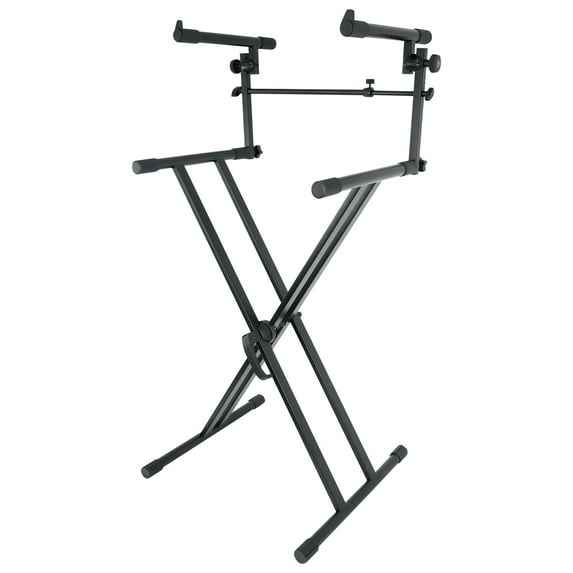 Rockville RKS42X X-Stand 2-Tier Keyboard or DJ Stand Fits Behringer Deepmind 12