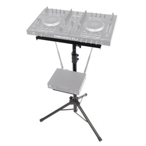 Rockville RLS67 Adjustable DJ Controller Tripod Stand w/ with Dual Trays